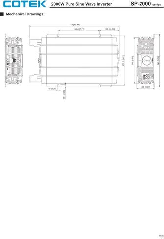 SP-2000-112 عاكس موجة جيبية نقية مع ثنائي GFCI 120VAC 12VDC 2000W in Saudi Arabia