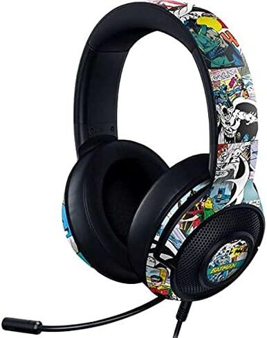 ملصق Skinit متوافق مع سماعة الألعاب Razer Kraken X - تصميم الكتاب الهزلي المرخص رسميًا من Warner Bros Batman in Saudi Arabia