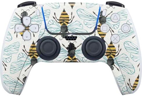ملصق Skinit المخصص للألعاب متوافق مع وحدة تحكم PS5 - Honey Bee مرخص رسميًا من Cat Coq Design in Kuwait