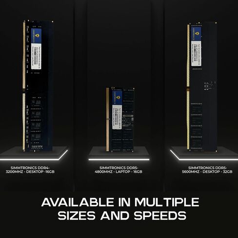 Simmtronics 32GB DDR4-3200MHz | PC4-25600 CL22 | 288-Pin DIMM Desktop RAM | Dual-Rank 2Rx8 | Compatible with Dell, HP, Lenovo & Custom Builds | 5 Yr Warranty in Saudi Arabia