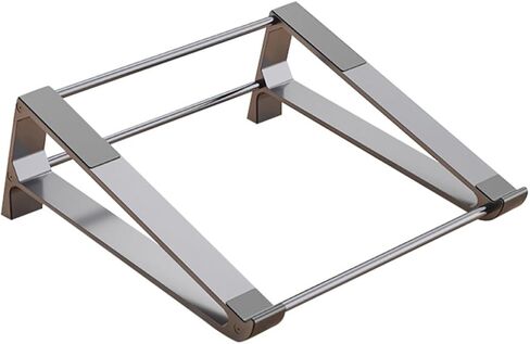 NUOBESTY Portable Aluminum Alloy Laptop Stand Cooling Rack, Foldable Desktop Computer Holder for Office and Travel, Dark Gray in Saudi Arabia