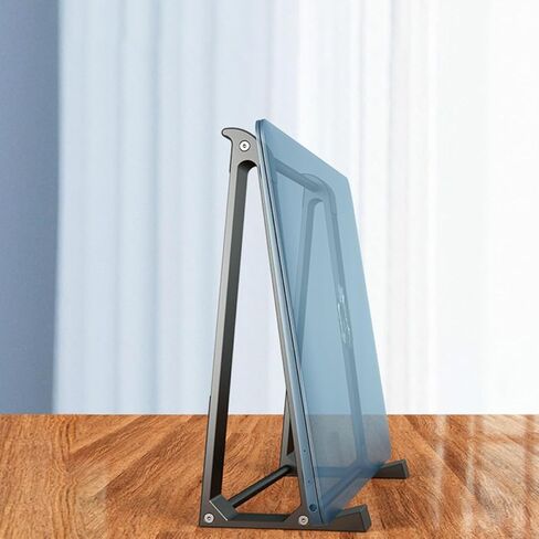 NUOBESTY Portable Aluminum Alloy Laptop Stand Cooling Rack, Foldable Desktop Computer Holder for Office and Travel, Dark Gray in Saudi Arabia