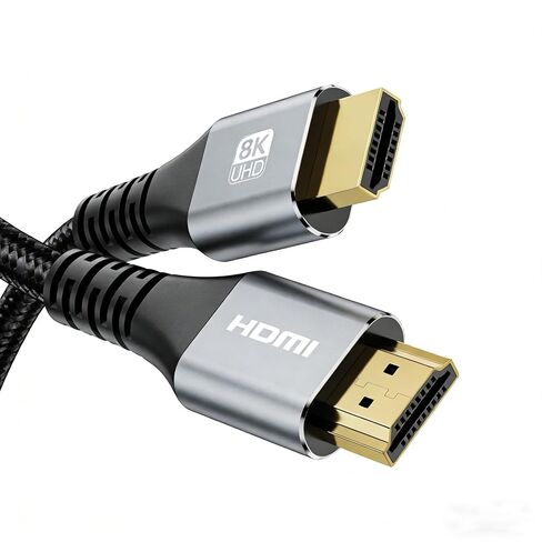 كابل HDMI 8K 4K بسرعة 48 جيجابت في الثانية 5.8 قدم، سلك مضفر فائق السرعة - 8K@60 هرتز 4K@120 هرتز eARC Dynamic HDR، كابل HDMI 2.1 in Kuwait