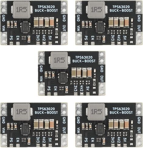 5Pcs XL63020 4.2V Lithium Battery USB Auto Buck-Boost Power Module Low Ripple for Microcontroller TPS63020 in Saudi Arabia