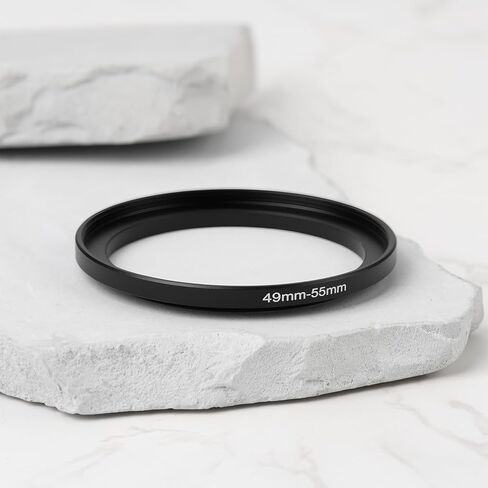 2Pcs 49mm to 55mm Aluminum Alloy Step Up Ring Lens Adapter 49mm Male to 55mm Female Thread Filter Mount in Saudi Arabia