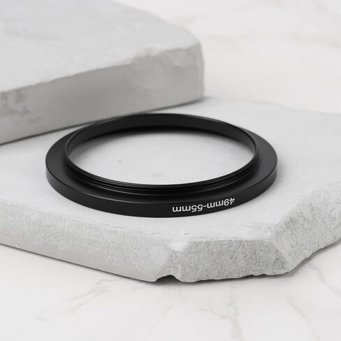 2Pcs 49mm to 55mm Aluminum Alloy Step Up Ring Lens Adapter 49mm Male to 55mm Female Thread Filter Mount in Saudi Arabia