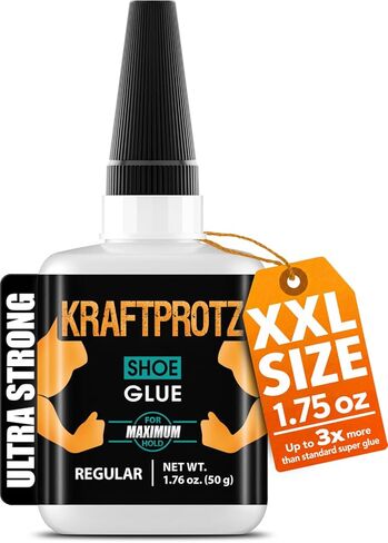 Shoe Glue Liquid – 1.76 oz (50g) Extra Strong Super Glue for Shoes, Soles, Rubber & Leather – Waterproof, Heat-Resistant & Ultra-Fast Drying – KRAFTPROTZ Precision Adhesive for Footwear Repair in Saudi Arabia
