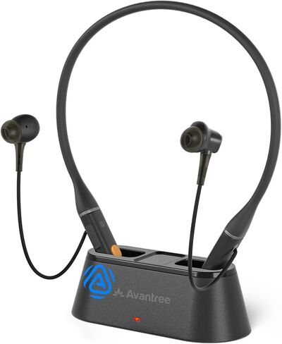 Avantree Loop Dock – Auracast & Bluetooth Neckband Earbuds with Drop-in Charging Dock, Low-Latency Audio, 3 EQ Modes with Voice Clear, Comfortable All-Day Wear for TV, PC, Phone & Daily Listening in Saudi Arabia