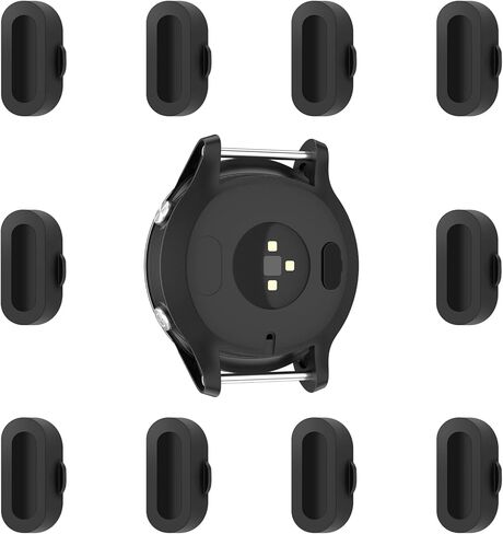 سدادات مضادة للغبار متوافقة مع ساعة Garmin Fenix ​​8 7 7S 7X 6 6S 6X 5 5S Plus، غطاء حماية لمنفذ الشحن من السيليكون لـ Venu 2/Vivoactive 3/4/Instinct 2/Forerunner 935/45S/245/945، أسود in Saudi Arabia