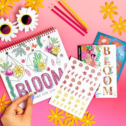 كتاب ملصقات Fashion Angels 1,000+ Bloom، يتضمن ملصقات زهور حرفية ممتعة وملونة، مثالي لتزيين دفاتر الملاحظات للأطفال والكبار، وسجلات القصاصات والمزيد in Saudi Arabia