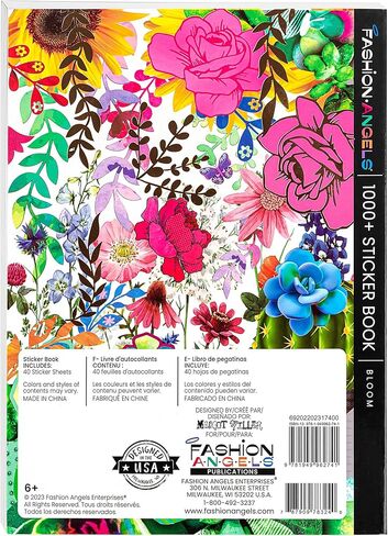 كتاب ملصقات Fashion Angels 1,000+ Bloom، يتضمن ملصقات زهور حرفية ممتعة وملونة، مثالي لتزيين دفاتر الملاحظات للأطفال والكبار، وسجلات القصاصات والمزيد in Saudi Arabia
