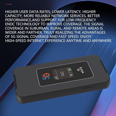 GOWENIC 5G Mobile Hotspot, 2.77Gbps, Connect up to 32 Devices Simultaneously, for Mobile Phones, Laptops, Tablets, and Gaming Consoles in Saudi Arabia
