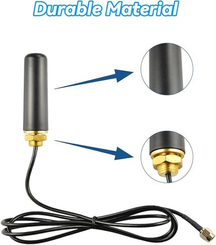Boobrie Dual Band WiFi Antenna 2.4Ghz 5Ghz/5.8Ghz Indoor Outdoor Omnidirectional WiFi Antenna 5 dBi Gain SMA Male & RP-SMA Male Connector for WiFi Router Hotspot PCI Card IoT Gateways Security Camera in Saudi Arabia