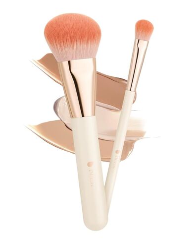 DUcare Makeup Kabuki Brushes 3Pcs Foundation Contour Brush& Concealer Brush Under Eye& Blusher Brush Face Blush Bronzer Travel Buffing Stippling Contour Liquid Blending Makeup brush set Black in Saudi Arabia