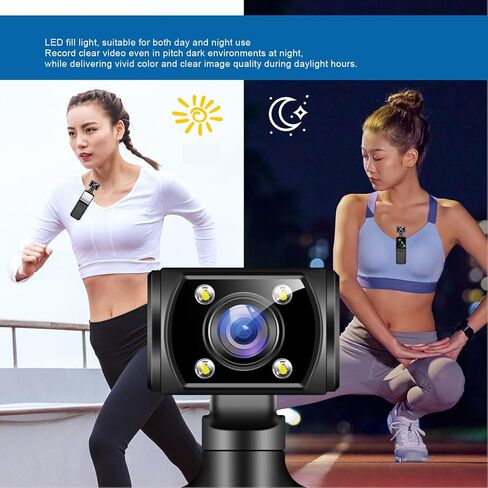 كاميرا الجسم Ciciglow 4K، كاميرا HD WiFi بعدسة دوارة 180 درجة مع شاشة HD 1.3 بوصة، مسجل فيديو للسفر الرياضي في الهواء الطلق in Saudi Arabia