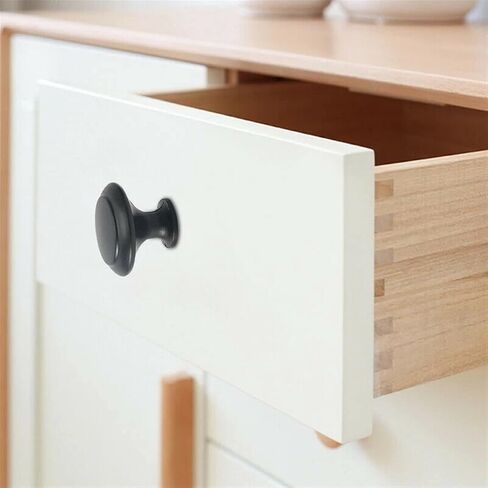Cabinet Drawer Handle 12 Pack Mini Knob Cabinet Handles Stainless Steel Drawer Hand Pulls Replacement Furniture Door Hardware Black Silver DIY Knobs(Black) in Saudi Arabia