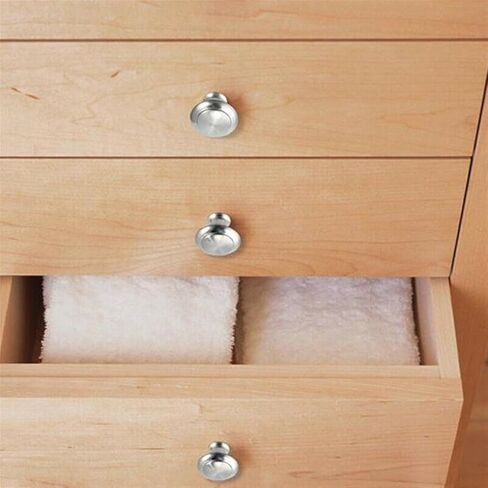 Cabinet Drawer Handle 12 Pack Mini Knob Cabinet Handles Stainless Steel Drawer Hand Pulls Replacement Furniture Door Hardware Black Silver DIY Knobs(Black) in Saudi Arabia