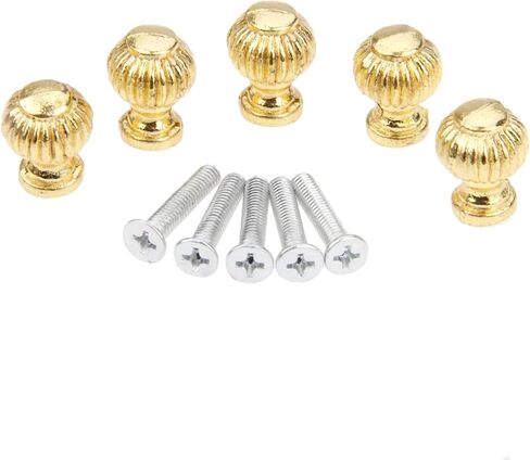 Cabinet Drawer Handle 5Pcs 14x19mm Gold Door Knobs Furniture Handles Jewelry Box Drawer Cabinet Cupboard Window Handle Pull Knobs Furniture Hardware in Saudi Arabia