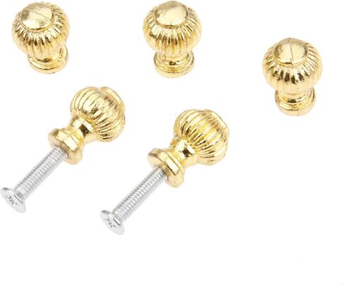 Cabinet Drawer Handle 5Pcs 14x19mm Gold Door Knobs Furniture Handles Jewelry Box Drawer Cabinet Cupboard Window Handle Pull Knobs Furniture Hardware in Saudi Arabia