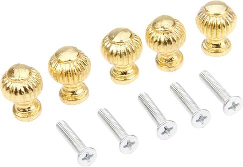 Cabinet Drawer Handle 5Pcs 14x19mm Gold Door Knobs Furniture Handles Jewelry Box Drawer Cabinet Cupboard Window Handle Pull Knobs Furniture Hardware in Saudi Arabia