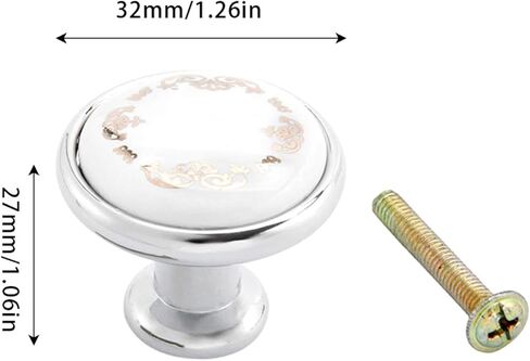 Cabinet Drawer Handle 1Pc 32mm Ceramic Drawer Knob Furniture Handle Modern Cabinet Knobs and Handles Door Cupboard Drawer Pull Handle for Kids Bedroom(A) in Saudi Arabia