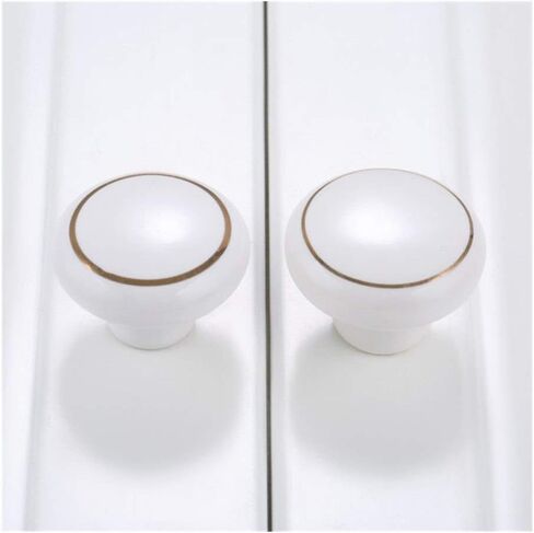 Cabinet Drawer Handle 2Pcs Ceramic Furniture Handle Knob Door Cupboard Pulls Handles European Kitchen Cabinet Handles and Knob Furniture Hardware(38mm Black) in Saudi Arabia