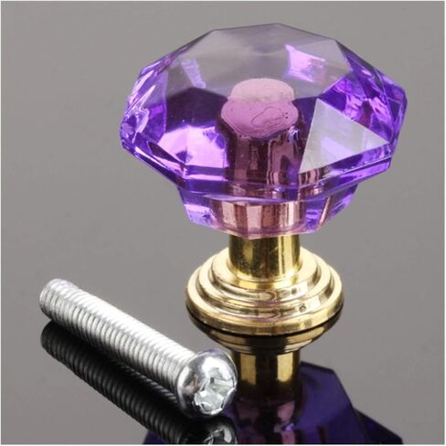 Cabinet Drawer Handle 1Pc 24mm Diamond Shape Design Crystal Glass Knobs Cupboard Pulls Drawer Knobs Kitchen Cabinet Handles Furniture Handle Hardware(B) in Saudi Arabia