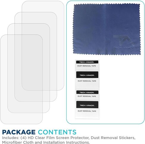Tech Armor iPhone 17 Pro Screen Protector 6.3 inch - HD Clear Film, Ultimate Display Protection, Crystal Clear Clarity, Easy Installation, Premium Quality, 4 Pack in Saudi Arabia