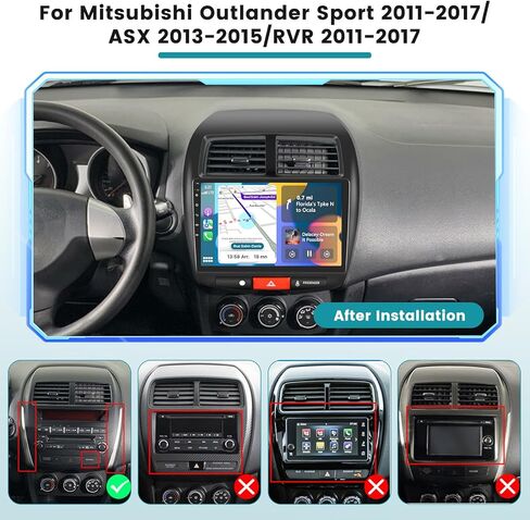 Android 15 Car Radio for Mitsubishi Outlander Sport 2011-2017/ASX 2013-2015/RVR 2011-2017, 10.1 inch HD IPS Touch Screen Bluetooth Radio with Carplay Android Auto WiFi GPS 2G RAM 64G ROM in Saudi Arabia