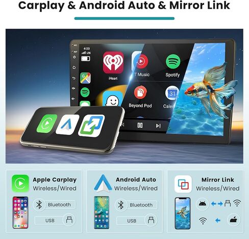 Android 15 Car Radio for Mitsubishi Outlander Sport 2011-2017/ASX 2013-2015/RVR 2011-2017, 10.1 inch HD IPS Touch Screen Bluetooth Radio with Carplay Android Auto WiFi GPS 2G RAM 64G ROM in Saudi Arabia