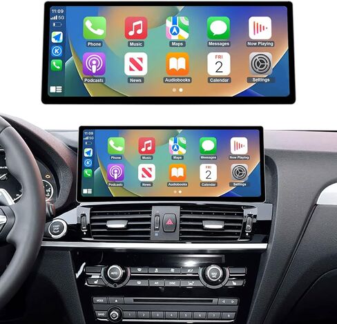 NINETOM 2026 Upgraded 12.3" Ultra-Narrow Touchscreen Wireless CarPlay Android Auto Receiver Compatible with BMW X3 F25 & X4 F26 (2016–2017), for EVO System in Saudi Arabia