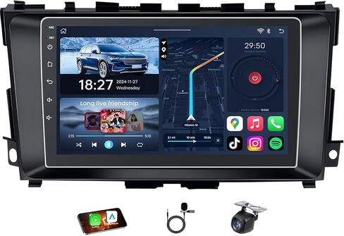 8Core 32G ROM Car Radio for Nissan Altima 2013-2018: Upgrade 9 Inch 1280 * 800 HD Touchscreen Stereo 5G WiFi Wireless CarPlay Android Auto GPS Bluetooth FM/RDS SWC 1080P HD Backup Camera in Kuwait