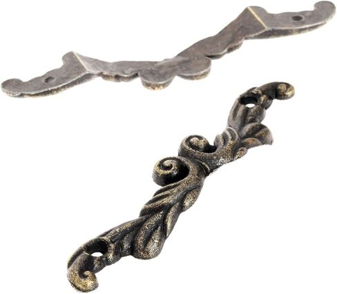 Cabinet Drawer Handle 10Pcs Antique Brass Furniture Handle Jewelry Wooden Box Pull Handle Cabinet Drawer Wardrobe Door Handle Knob Furniture Fittings(45x10mm) in Kuwait