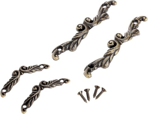 Cabinet Drawer Handle 10Pcs Antique Brass Furniture Handle Jewelry Wooden Box Pull Handle Cabinet Drawer Wardrobe Door Handle Knob Furniture Fittings(45x10mm) in Kuwait