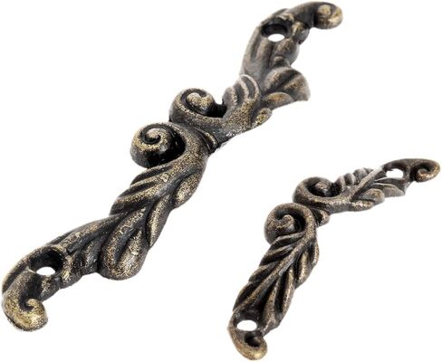 Cabinet Drawer Handle 10Pcs Antique Brass Furniture Handle Jewelry Wooden Box Pull Handle Cabinet Drawer Wardrobe Door Handle Knob Furniture Fittings(45x10mm) in Kuwait
