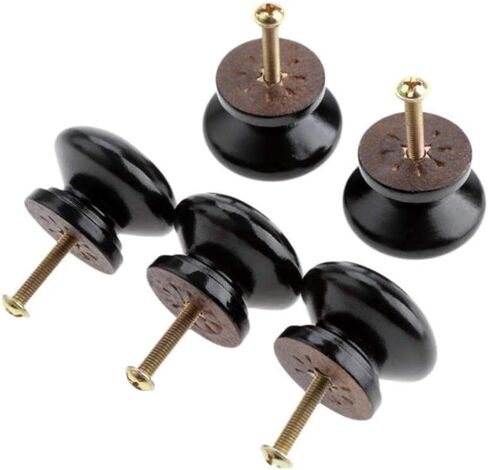 Cabinet Drawer Handle 5Pcs Wood Cabinet Drawer Wardrobe Knobs Wooden Furniture Handles Cabinet Knobs and Handles Kitchen Door Pulls Furniture Hardware(F) in Saudi Arabia