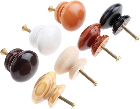 Cabinet Drawer Handle 5Pcs Wood Cabinet Drawer Wardrobe Knobs Wooden Furniture Handles Cabinet Knobs and Handles Kitchen Door Pulls Furniture Hardware(F) in Saudi Arabia
