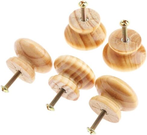 Cabinet Drawer Handle 5Pcs Wood Cabinet Drawer Wardrobe Knobs Wooden Furniture Handles Cabinet Knobs and Handles Kitchen Door Pulls Furniture Hardware(F) in Saudi Arabia