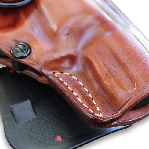 حافظة مسدس OWB جلدية فاخرة من Masc مع حزام الاحتفاظ، تناسب كفن Super Redhawk Alaskan مقاس 2.5 بوصة، رسم باليد اليمنى، بني #1478# in Kuwait