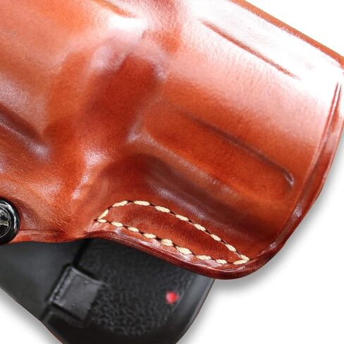 حافظة مسدس OWB جلدية فاخرة من Masc مع حزام الاحتفاظ، تناسب كفن Super Redhawk Alaskan مقاس 2.5 بوصة، رسم باليد اليمنى، بني #1478# in Kuwait