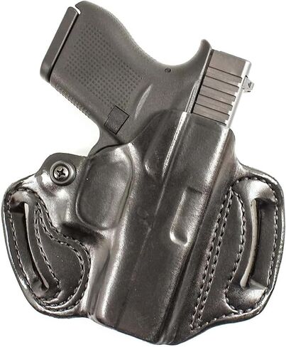 DeSantis Mini Slide Holster - OWB Gun Holster, Belt Slide Leather Holster for Pistols, Quick Draw, Fits the S&W M&P Shield 9/40, S&W M&P Shield M2.0 9/40, S&W M&P 9 Shield Plus- Right Hand Draw, Black in Saudi Arabia