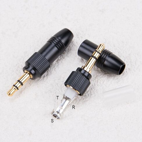 2Pcs Gold-Plated DIY 3.5mm Stereo Jack Screw M6 Threaded Lock Plug Adapter for Headphones Connector Audio Adapter for Audio Stereo Conversion in Saudi Arabia