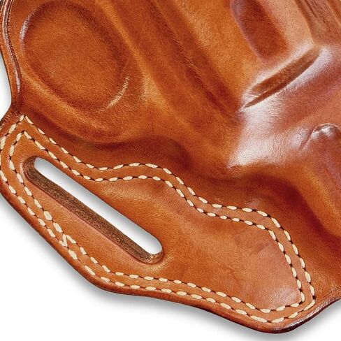 حافظة Masc Premium Leather OWB Pancake Holster تناسب مركز الأداء موديل 627 8RD Unfluted Cyl 2-5/8 بوصة، رسم اليد اليمنى، بني #1489# in Kuwait