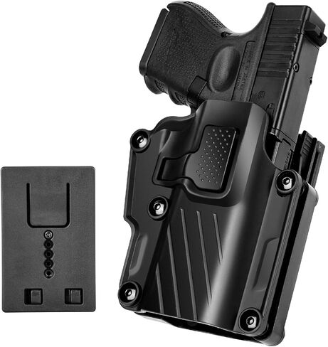 حافظة مسدس OWB عالمية تناسب Glock 17/19/22/26/43 Taurus G2/G2C/G3C Sig P365 P320 1911 Series Springfield Hellcat M&P 9mm الأكثر شعبية بالحجم الكامل والمسدسات المدمجة، إصدار إصبع السبابة، اليد اليمنى in Kuwait