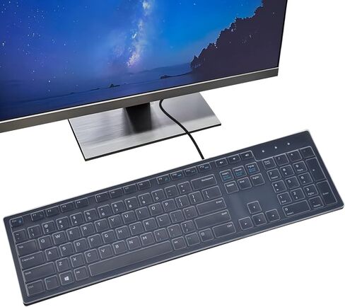 Keyboard Cover for Dell KB216 KM636 Keyboard, Dell Optiplex 5250 5460 7450 7050 & inspiron 27 7700 7790, inspiron 24 5400 5490 AIO Desktop, Dell KB216 KM636 Keyboard Skin Protector - Clear in Saudi Arabia