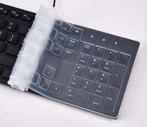 Keyboard Cover for Dell KB216 KM636 Keyboard, Dell Optiplex 5250 5460 7450 7050 & inspiron 27 7700 7790, inspiron 24 5400 5490 AIO Desktop, Dell KB216 KM636 Keyboard Skin Protector - Clear in Saudi Arabia
