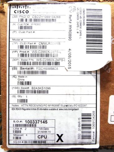 Cisco WS-C2960X-24PS-L 24 POE+GE+4 1GSFP, LAN Base SWITCHNew Sealed - Non-Chinese serials (Renewed) in Kuwait