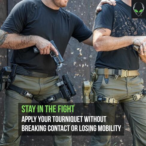 عاصبة تكتيكية متكاملة من Alien Gear TAQ-Strap - حزام الساق للحافظات، وأقنعة الغاز، وIFAKs - الفخذ، والسقوط، وحافظة الساق التكتيكية - عالمية in Kuwait