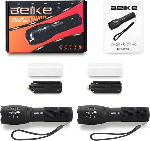 BEIKE Flashlight 2 Pack, Flash Light High Lumens, Small Flashlights Powerful, Super Bright LED Flashlight, Handheld Flashlights for Home, Camping, Emergency, Power Outages, Travel in Saudi Arabia
