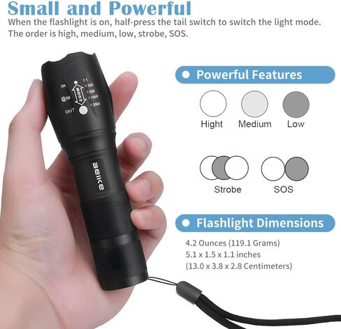 BEIKE Flashlight 2 Pack, Flash Light High Lumens, Small Flashlights Powerful, Super Bright LED Flashlight, Handheld Flashlights for Home, Camping, Emergency, Power Outages, Travel in Saudi Arabia
